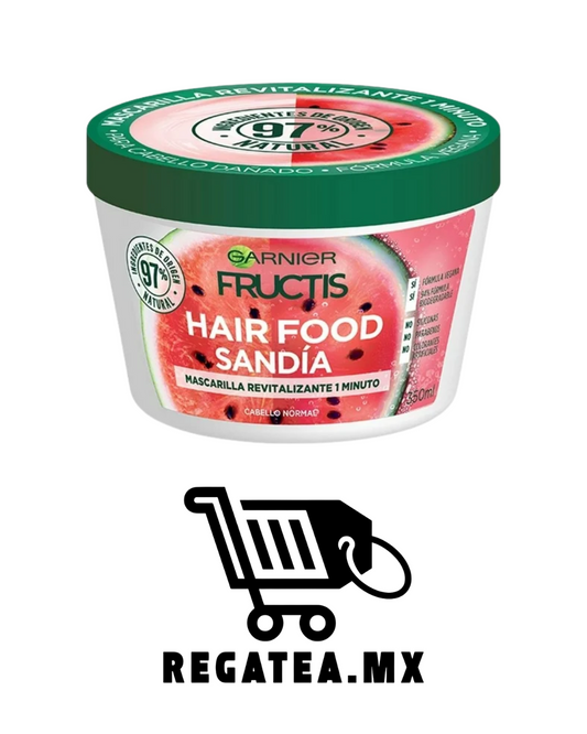 Mascarilla capilar Garnier Fructis hair food sandía cabello dañado 350 ml