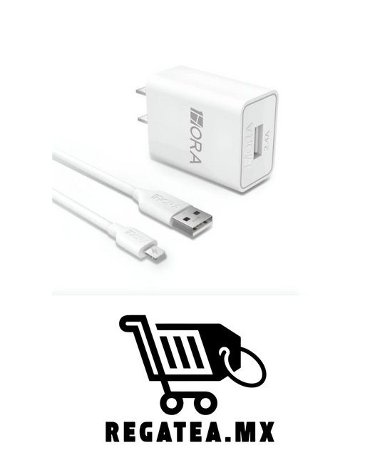 Cargador completo 1m lightning 1Hora